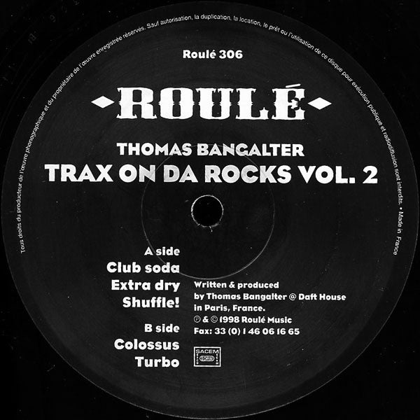 Thomas Bangalter : Trax On Da Rocks Vol. 2 (12")