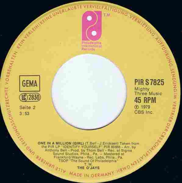 The O'Jays : Sing A Happy Song (7", Single)