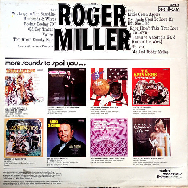 Roger Miller : Ruby (Don't Take Your Love To Town) (LP, Comp)