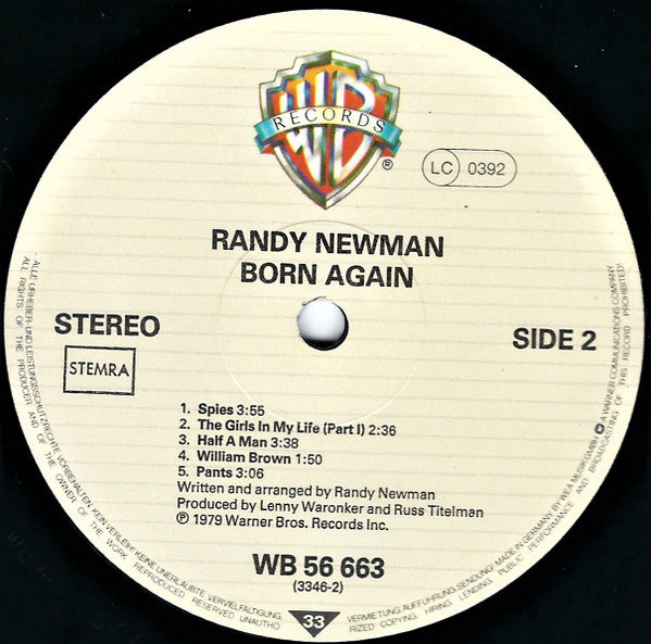Randy Newman : Born Again (LP, Album)
