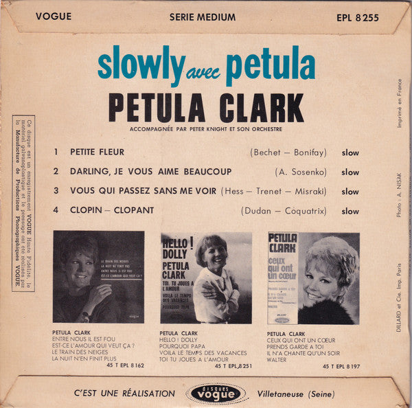 Petula Clark : Slowly Avec Petula (7", EP)