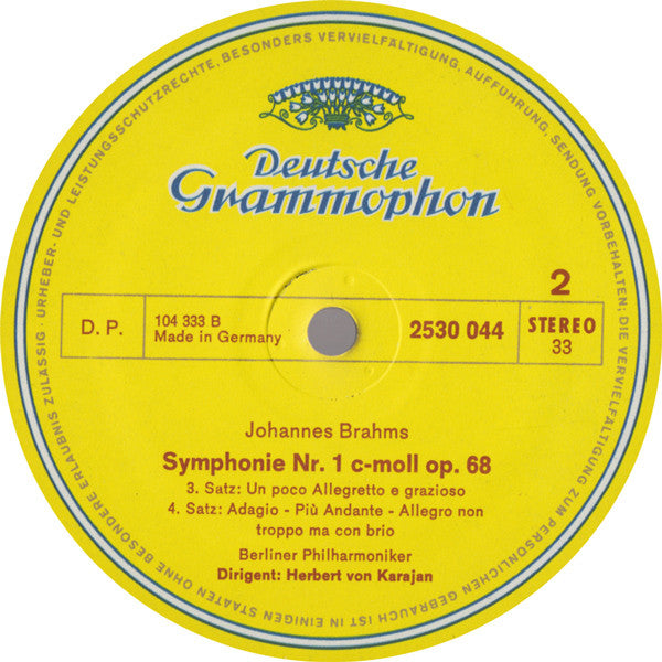 Brahms* - Berliner Philharmoniker, Herbert von Karajan : 4 Symphonien (4xLP + Box)