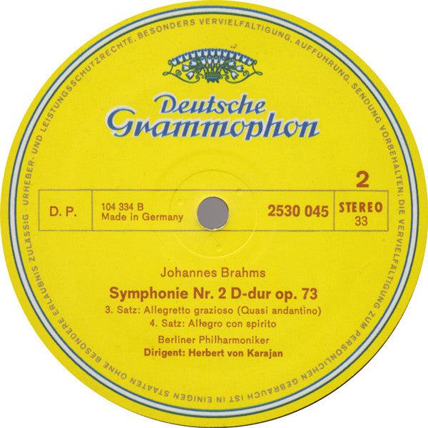 Brahms* - Berliner Philharmoniker, Herbert von Karajan : 4 Symphonien (4xLP + Box)