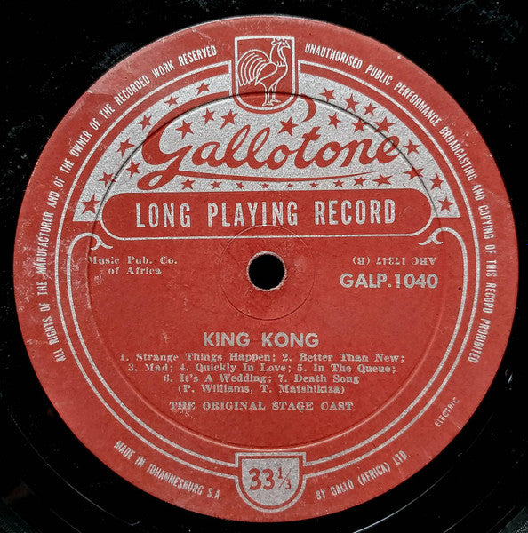 The King Kong Cast : King Kong - All African Jazz Opera (LP, Album, Mono, Bur)