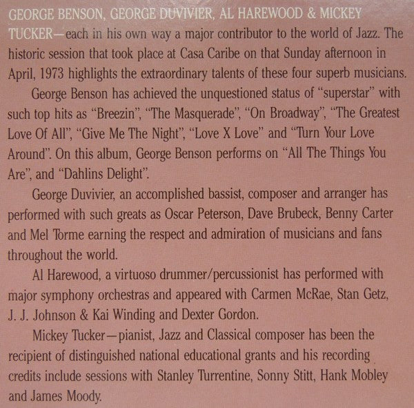 George Benson, George Duvivier, Al Harewood, Mickey Tucker : Jazz On A Sunday Afternoon Vol. III (LP, Album)