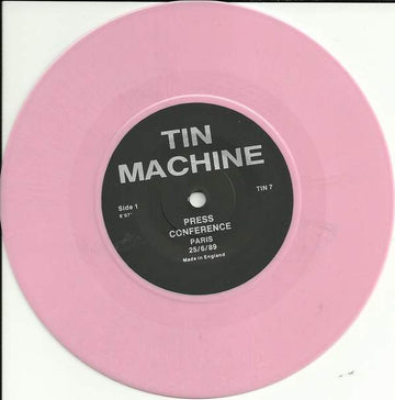 Tin Machine : Press Conference Paris 25/6/89 (7", Unofficial, Pin)