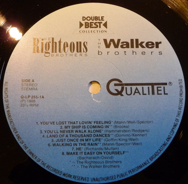 The Righteous Brothers / The Walker Brothers : Double Best (LP, Comp, RM)
