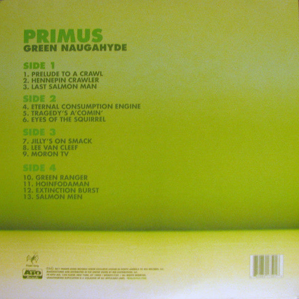 Primus : Green Naugahyde (2x12", Album, Gre + CD, Album)