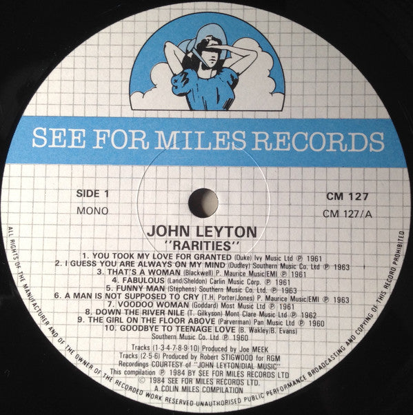 John Leyton : Rarities (LP, Comp, Mono)