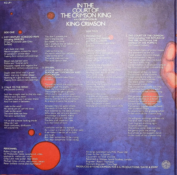 King Crimson : In The Court Of The Crimson King (LP, Album, RE, 200)