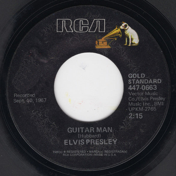 Elvis Presley : Guitar Man (7", Single, RE)