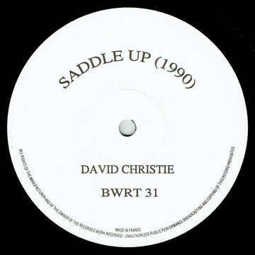 David Christie : Saddle Up (1990) (12", Promo)