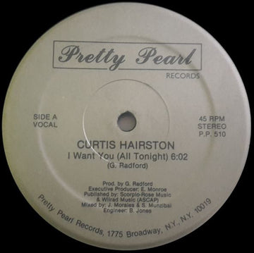 Curtis Hairston : I Want You (All Tonight) (12", Sil)