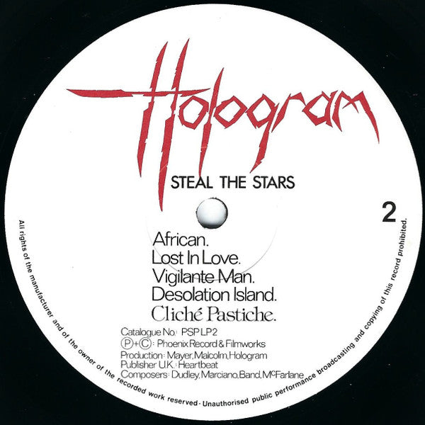 Hologram (8) : Steal The Stars (LP, Album)