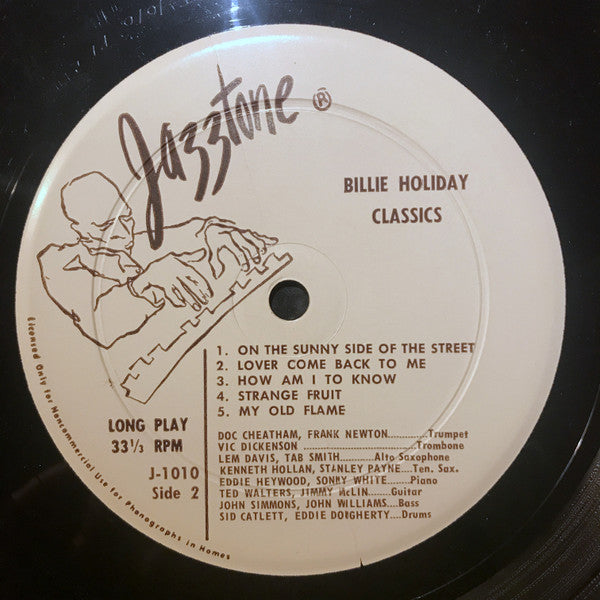 Billie Holiday : Billie Holiday Classics (10", Comp)