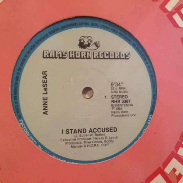 Anne LeSear : I Stand Accused (12")