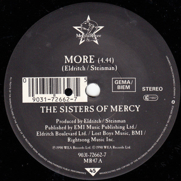 The Sisters Of Mercy : More (7", Single, Sma)