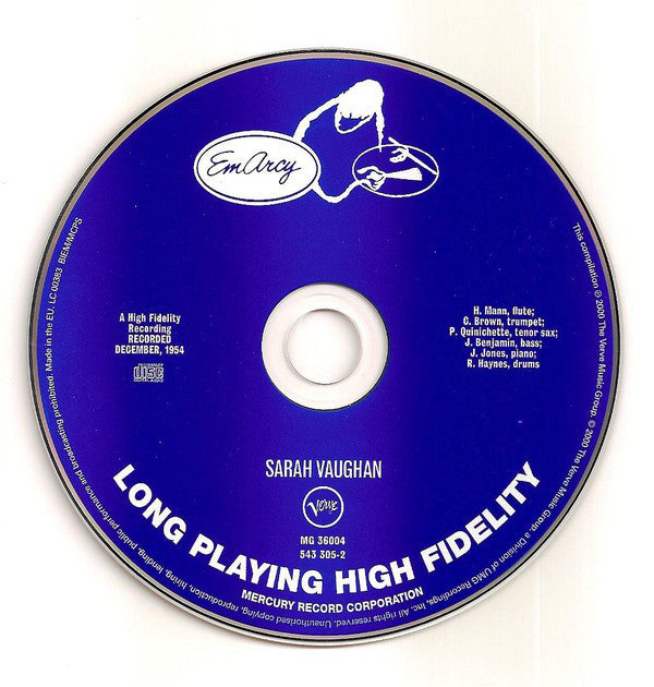 Sarah Vaughan : Sarah Vaughan (CD, Album, Mono, RE, RM, Dig)