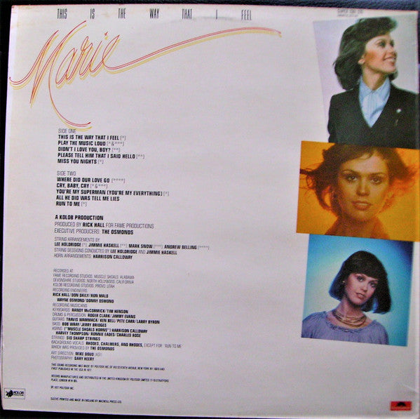 Marie Osmond : This Is The Way That I Feel (LP, Album)