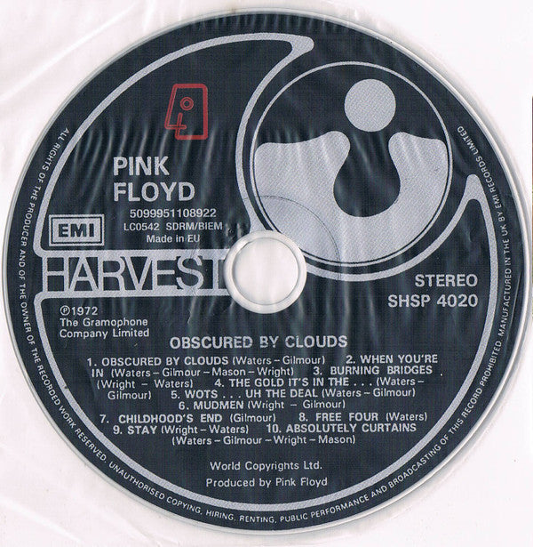 Pink Floyd : Obscured By Clouds (CD, Album, RE, Car)