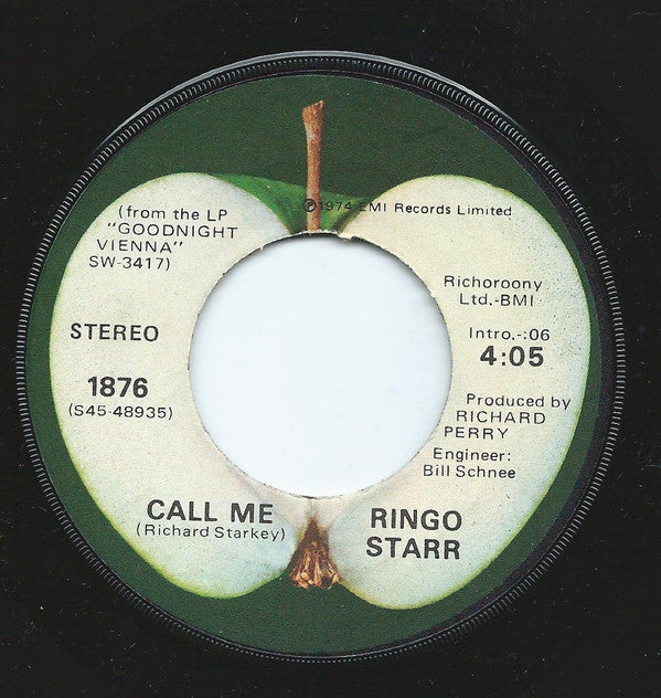 Ringo Starr : Only You / Call Me (7", Single, Win)
