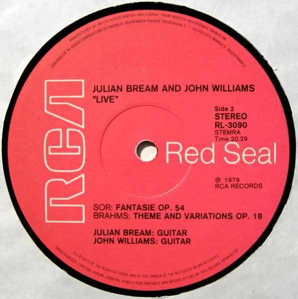 Julian Bream & John Williams (7) : Live (2xLP, Album)