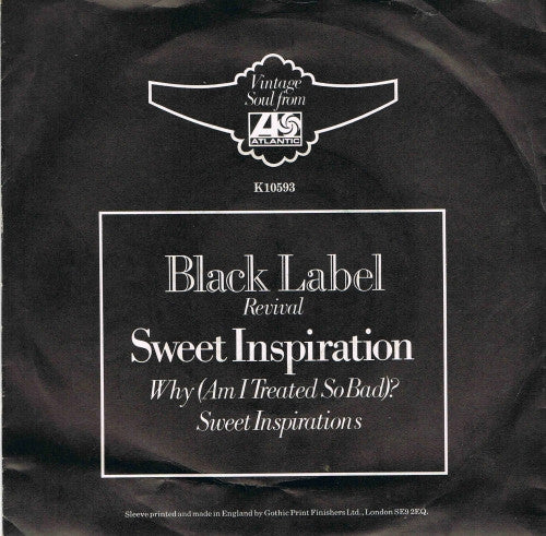The Sweet Inspirations : Why (Am I Treated So Bad) / Sweet Inspiration (7", Single, RE)