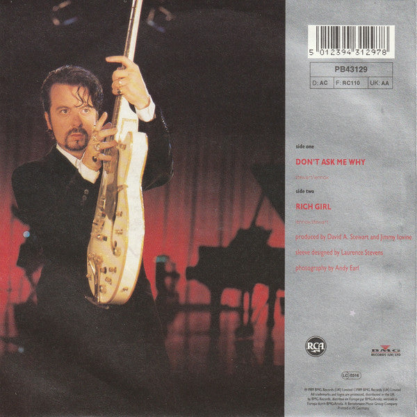 Eurythmics : Don't Ask Me Why (7", Single)