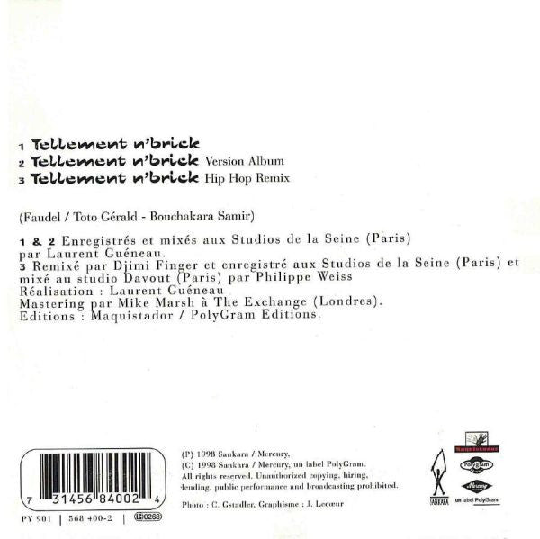 Faudel : Tellement N'brick (Tellement Je T'aime) (CD, Single, Car)