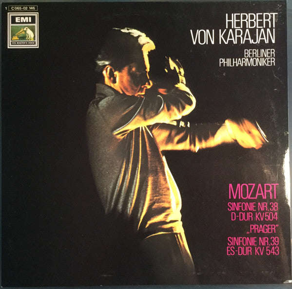 Wolfgang Amadeus Mozart - Herbert von Karajan, Berliner Philharmoniker : Sinfonie Nr. 38 D-Dur KV504 "Prager" - Sinfonie Nr. 39 Es-Dur KV543 (LP, Album)