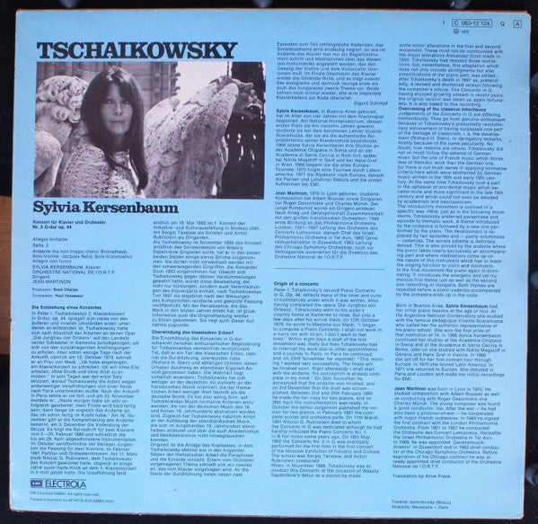 Peter Tschaikowsky*, Sylvia Kersenbaum, Orchestre National De L'O.R.T.F.*, Jean Martinon : Konzert Für Klavier Und Orchester Nr.2 G~dur Op.44 (LP, Quad)