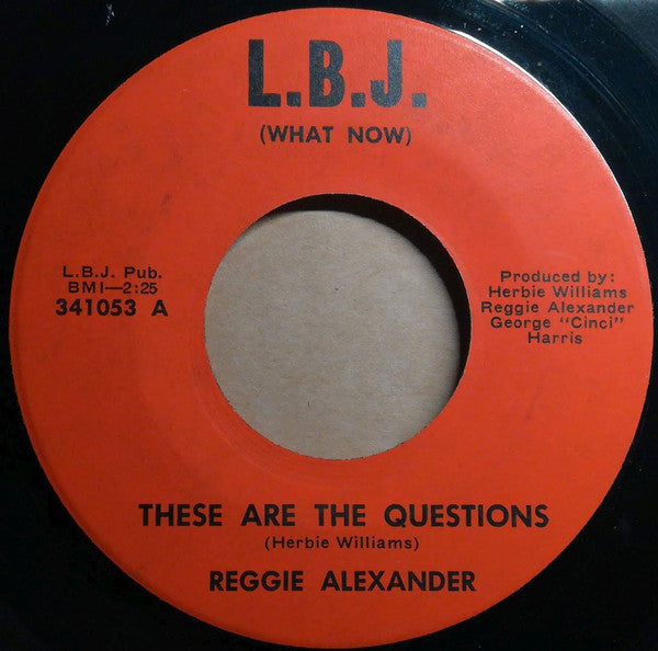 Reggie Alexander : These Are The Questions (7", Single)