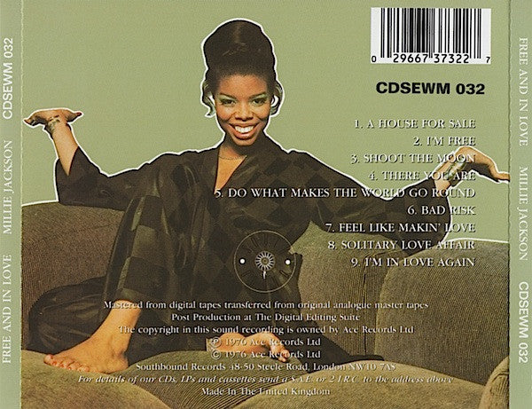 Millie Jackson : Free And In Love (CD, Album, RE, RM, RP)
