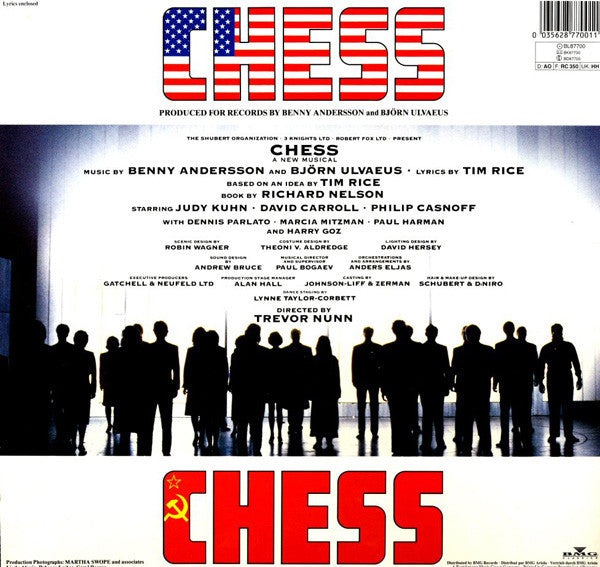 "Chess" Original Broadway Cast : Chess (Original Broadway Cast Recording) (LP, Album)