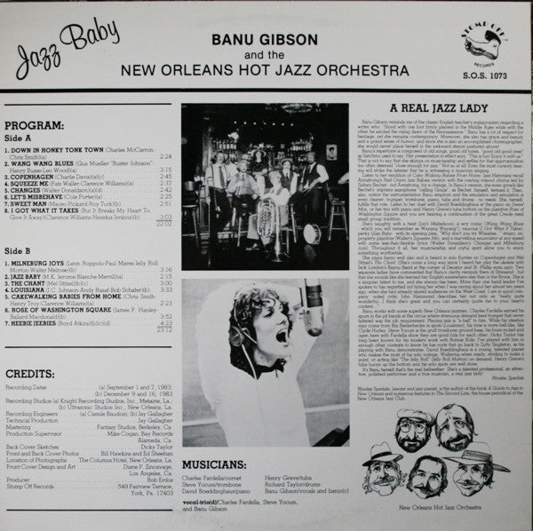 Banu Gibson And The New Orleans Hot Jazz Orchestra : Jazz Baby (LP, Album)
