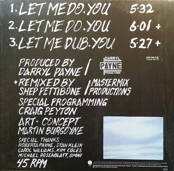 NV : Let Me Do You (12", Maxi)