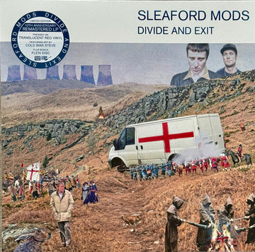 Sleaford Mods : Divide And Exit (LP, Album, RE, RM, Red + Flexi, 7", S/Sided, Whi +)