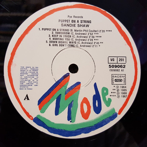 Sandie Shaw : Puppet On A String (LP, Comp)