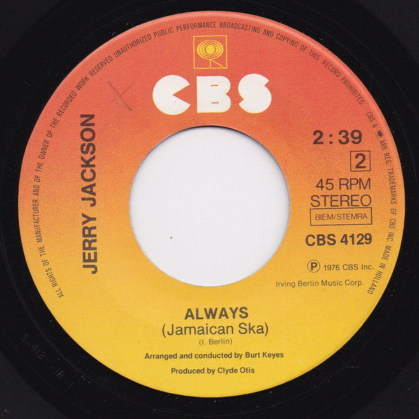 Jerry Jackson : Tell Her Johnny Said Goodbye / Always (7", Single, RE)