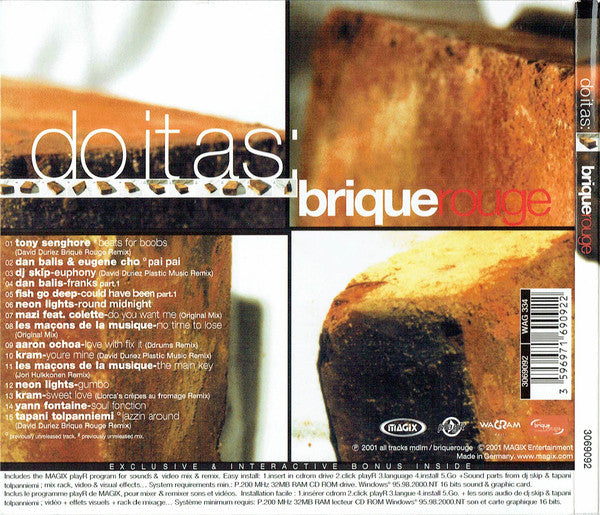 David Duriez, Ludovic Llorca : Do It As: Brique Rouge (CD, Comp, Enh, Mixed)