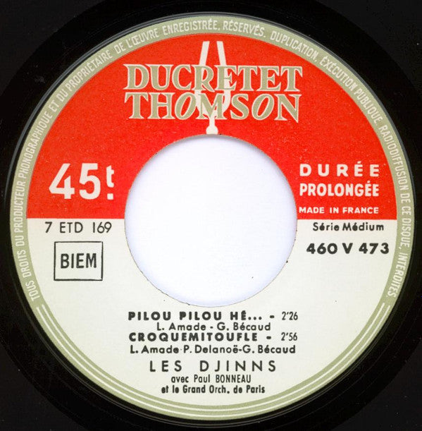 Les Djinns : Pilou Pilou Pilou-Hé (7", EP, RE)