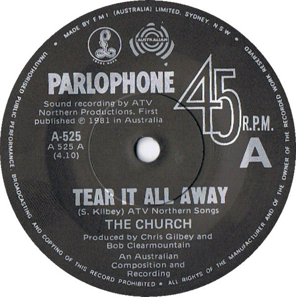 The Church : Tear It All Away (7", Single)