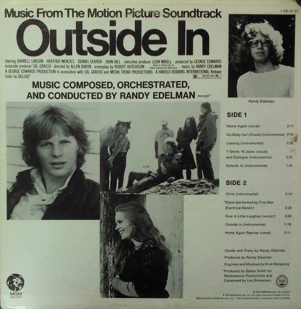 Randy Edelman : Outside In (Music From The Motion Picture Soundtrack) (LP, Album)