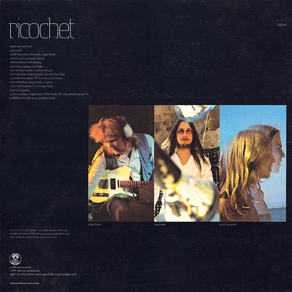 Tangerine Dream : Ricochet (LP, Album, Tan)