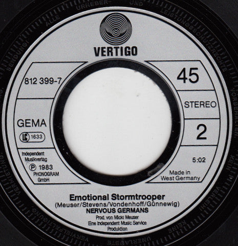 Nervous Germans : Summer Of Love (7", Single)