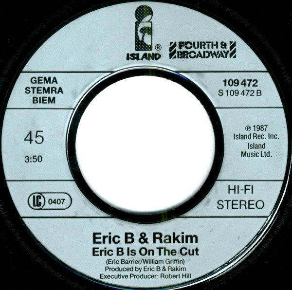 Eric B. & Rakim : Paid In Full (Mini Madness - The Coldcut Remix) (7", Single)
