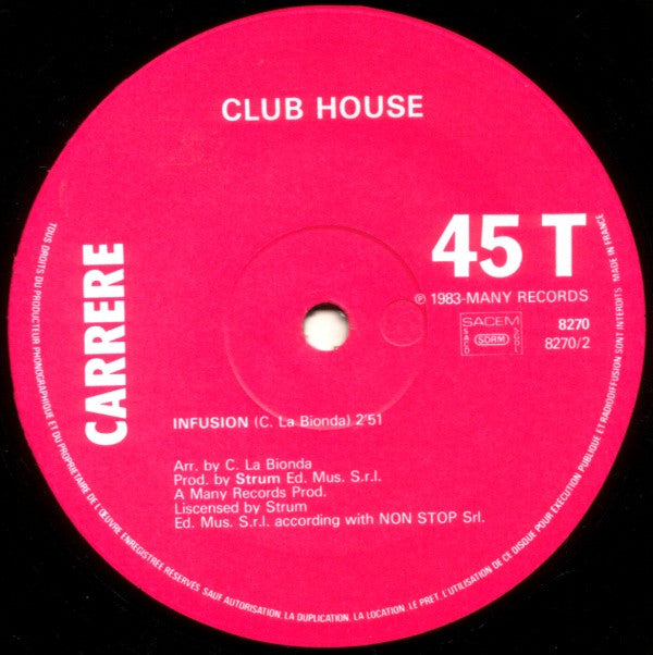 Club House : Do It Again (Medley With Billie Jean) (12", Maxi)