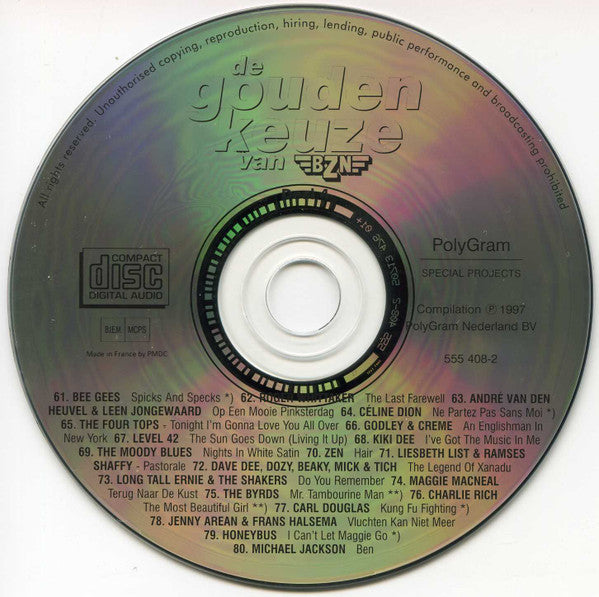 Various : De Gouden Keuze Van BZN - Deel 4 (CD, Comp)