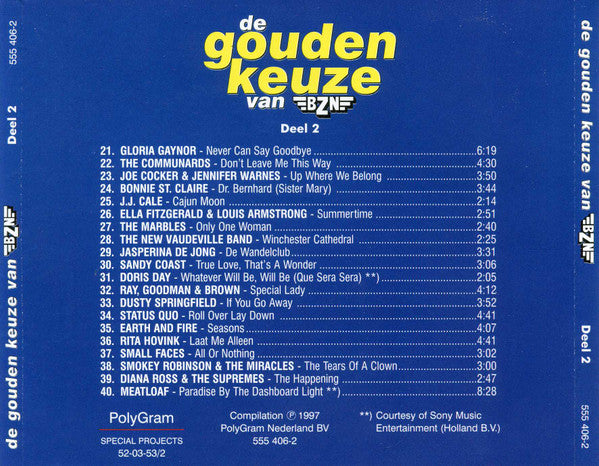Various : De Gouden Keuze Van BZN - Deel 2 (CD, Comp)