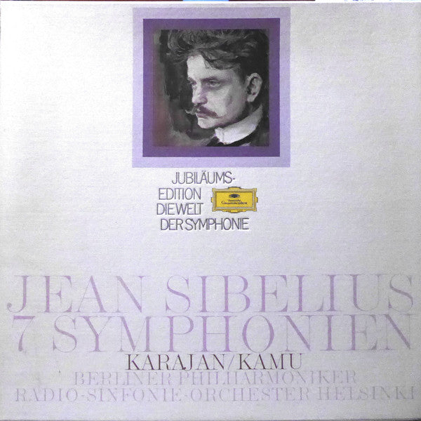 Jean Sibelius – Herbert von Karajan / Okko Kamu, Berliner Philharmoniker / Radion Sinfoniaorkesteri : 7 Symphonien (6xLP, Comp + Box)